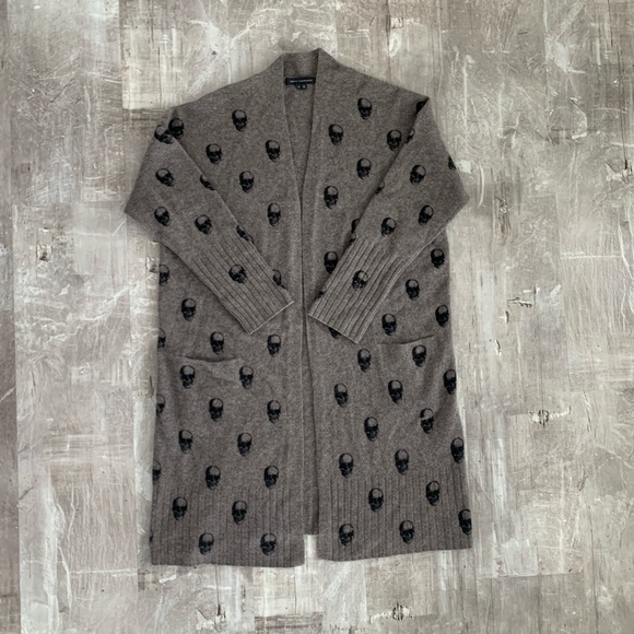 Skull Cashmere long cardigan. - Picture 1 of 7